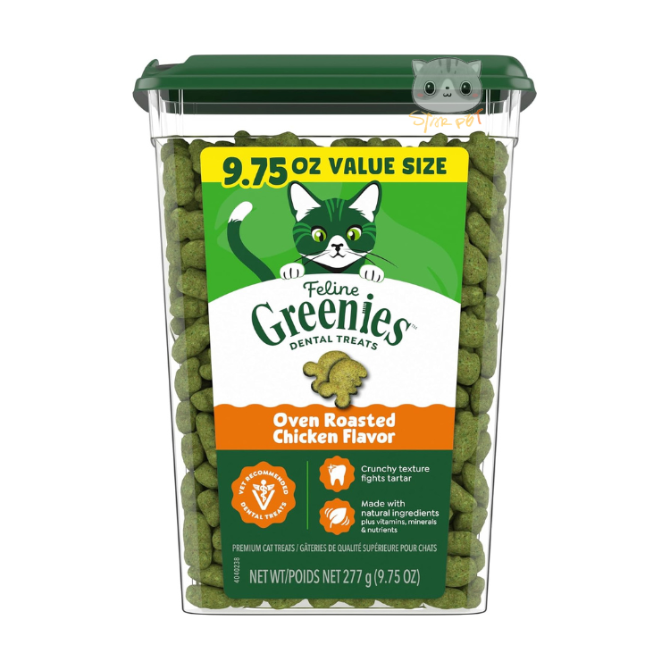Greenies 貓咪潔齒餅 - 烤雞味 9.75oz