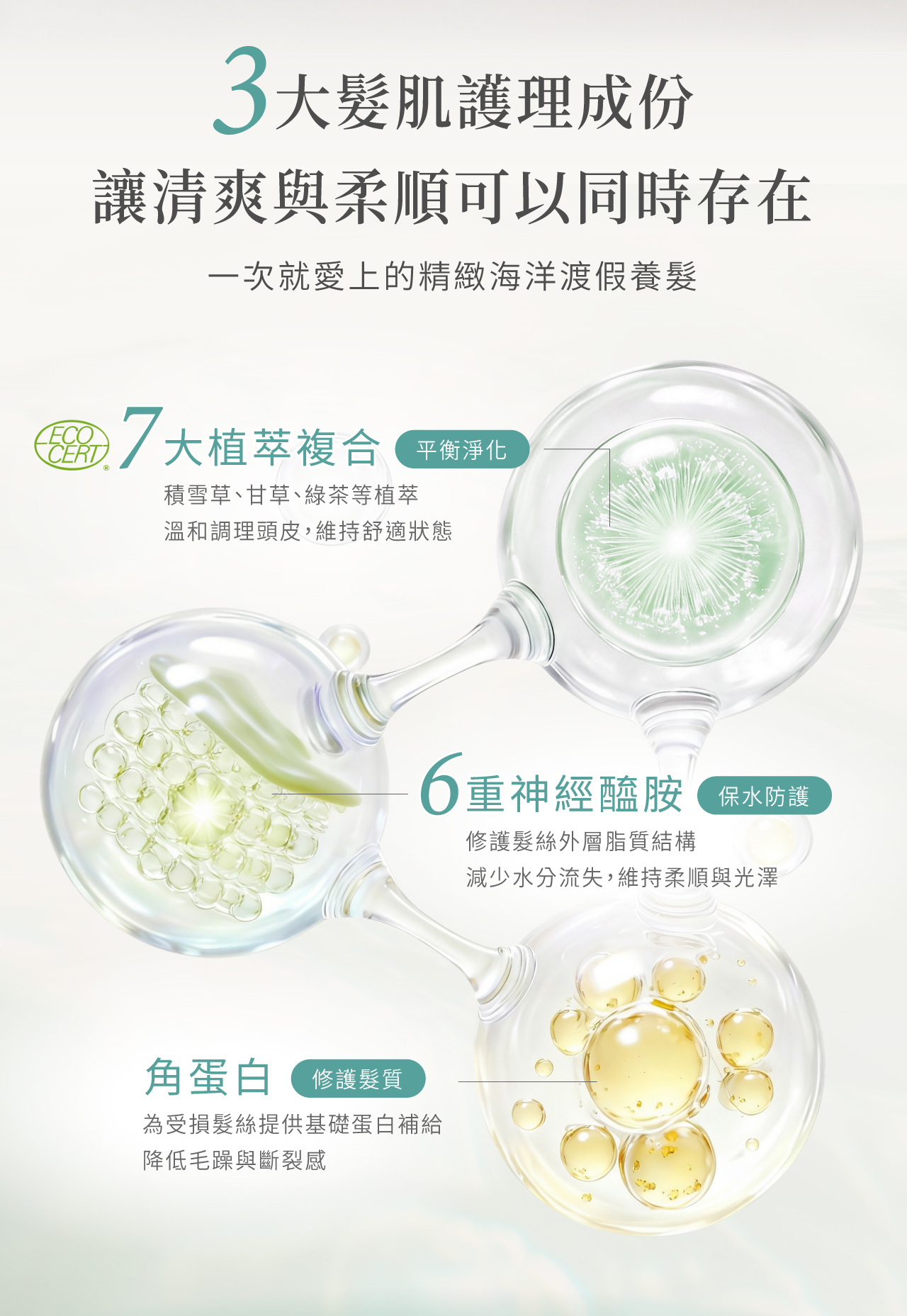 3大髮肌護理成份