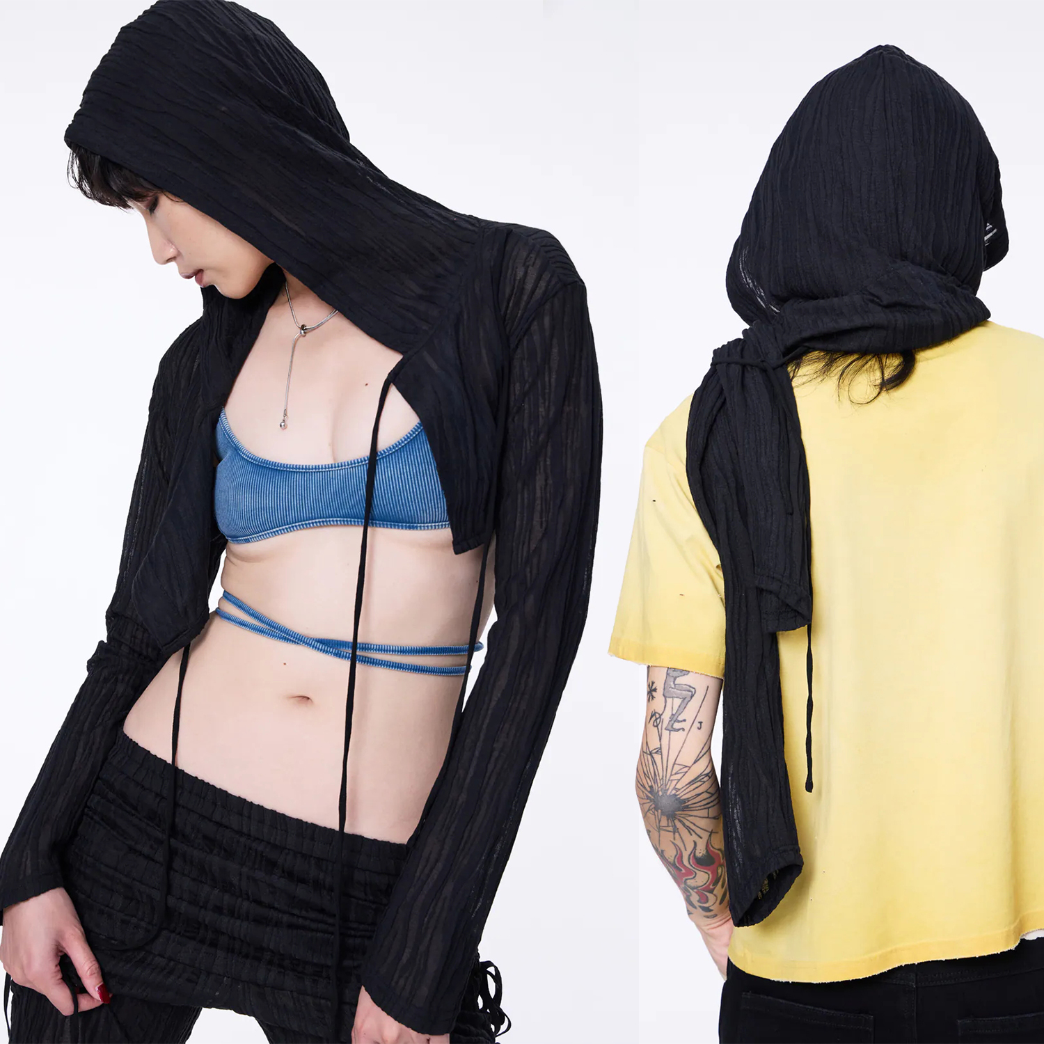 【車庫服飾】SILVER NINE Sheer Hooded Cover-Up