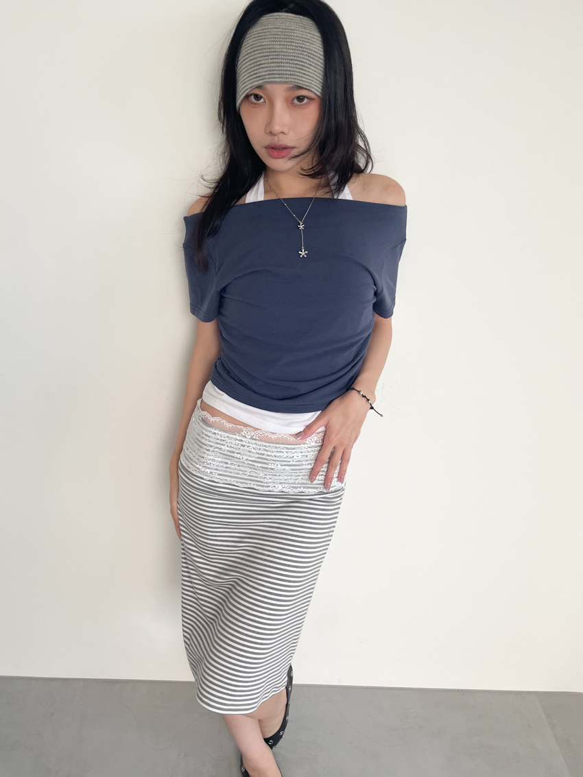 layered ruched waist top