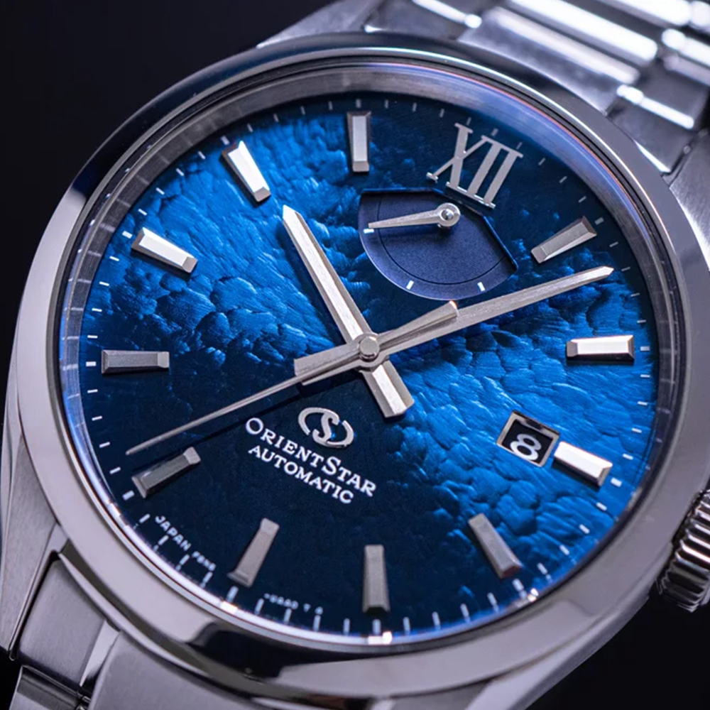 Orient 東方 Star M34 F8 date Men's Metal automatic RK-BX0003L RE-BX0004L  深藍色宇宙60小時動力儲存自動機械錶流星雨錶盤