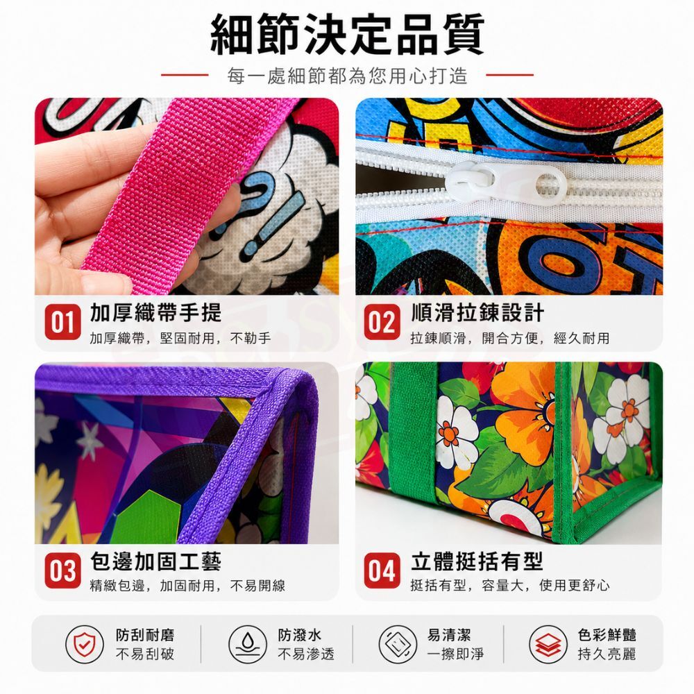 加強編織袋 55x65x27cm｜防潑水 拉鍊收納袋 搬家袋 棉被袋 購物袋 大容量收納袋【輕鬆購五金百貨】