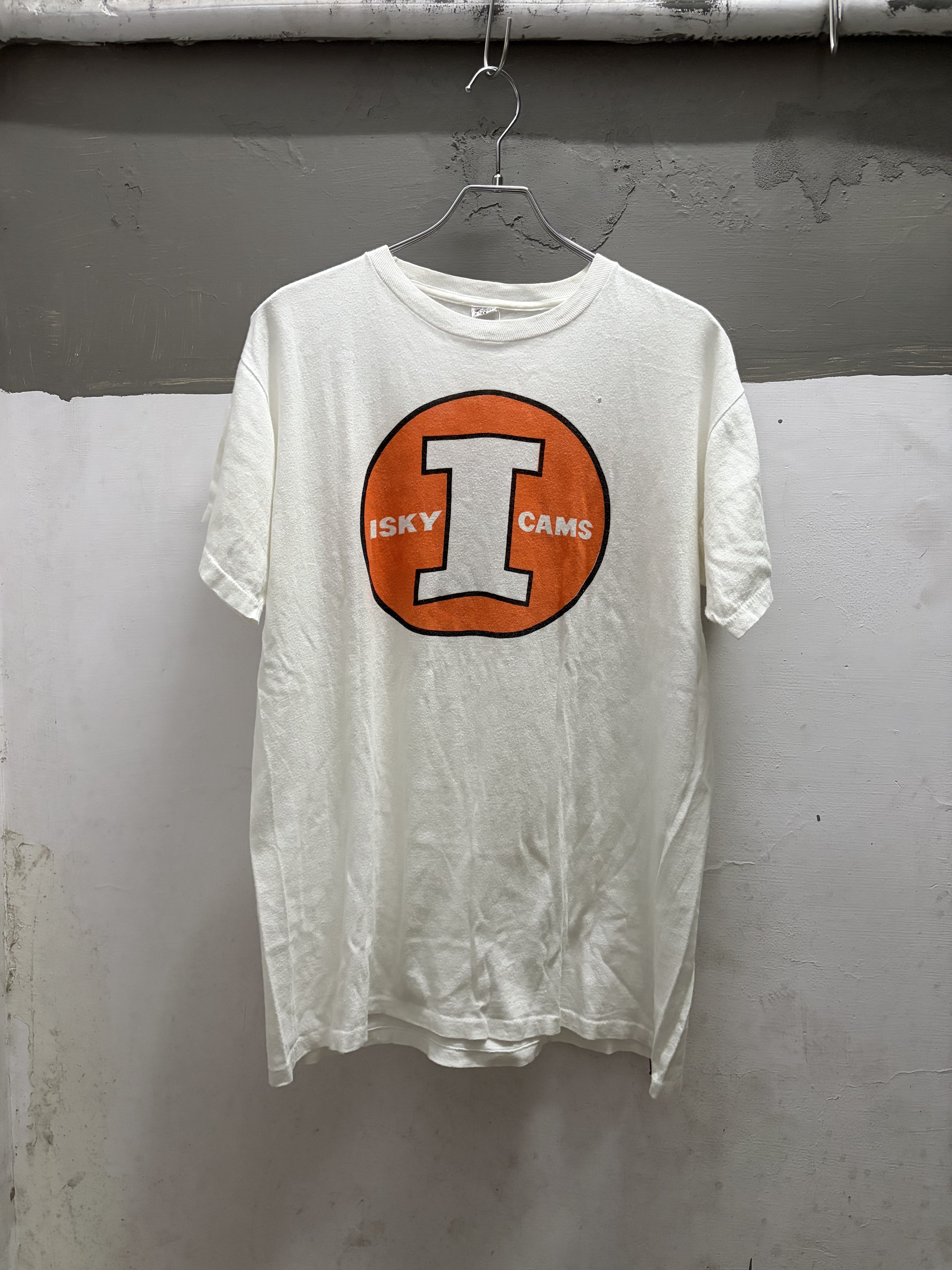 60’s ISKY ICAMS Hot Rod T-Shirt  “WATER PRINT “Russell Body