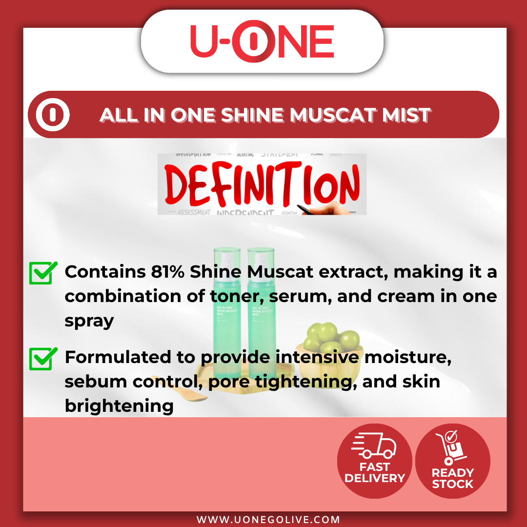 U-ONE | Korea| Pureteen | All In One Shine Muscat Mist | 120ml