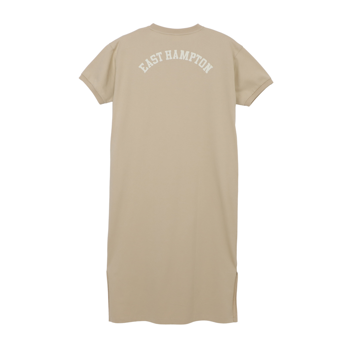 女款-CASUAL 刺繡LOGO寬版棉質洋裝-米色（CW-D305-790）