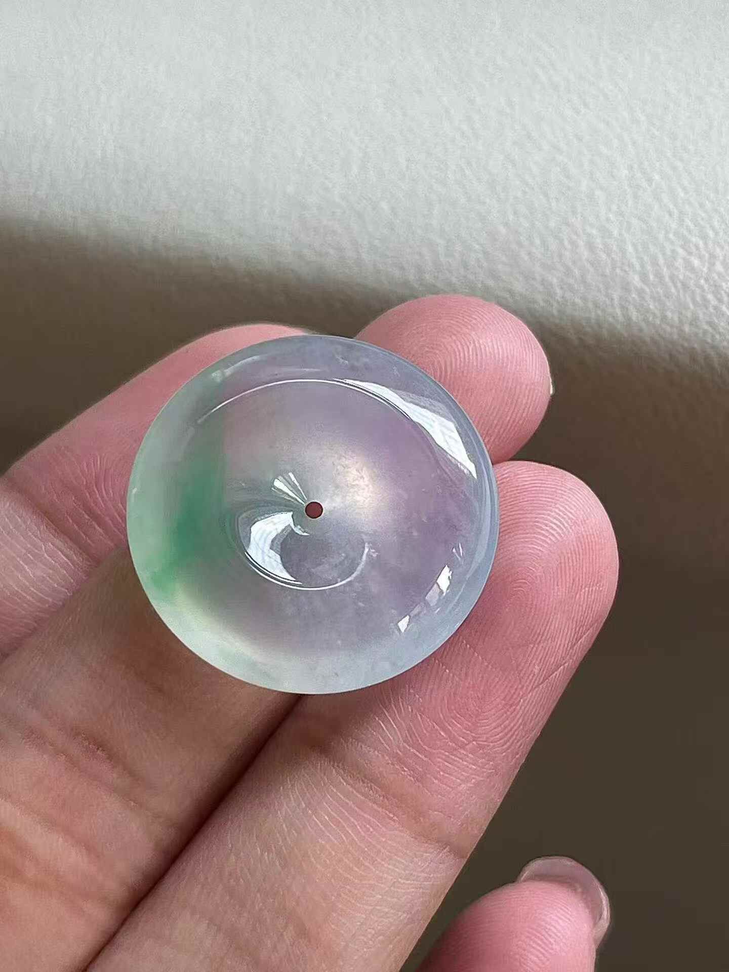 65379 翡翠飄花平安扣 (22.7mm直徑)