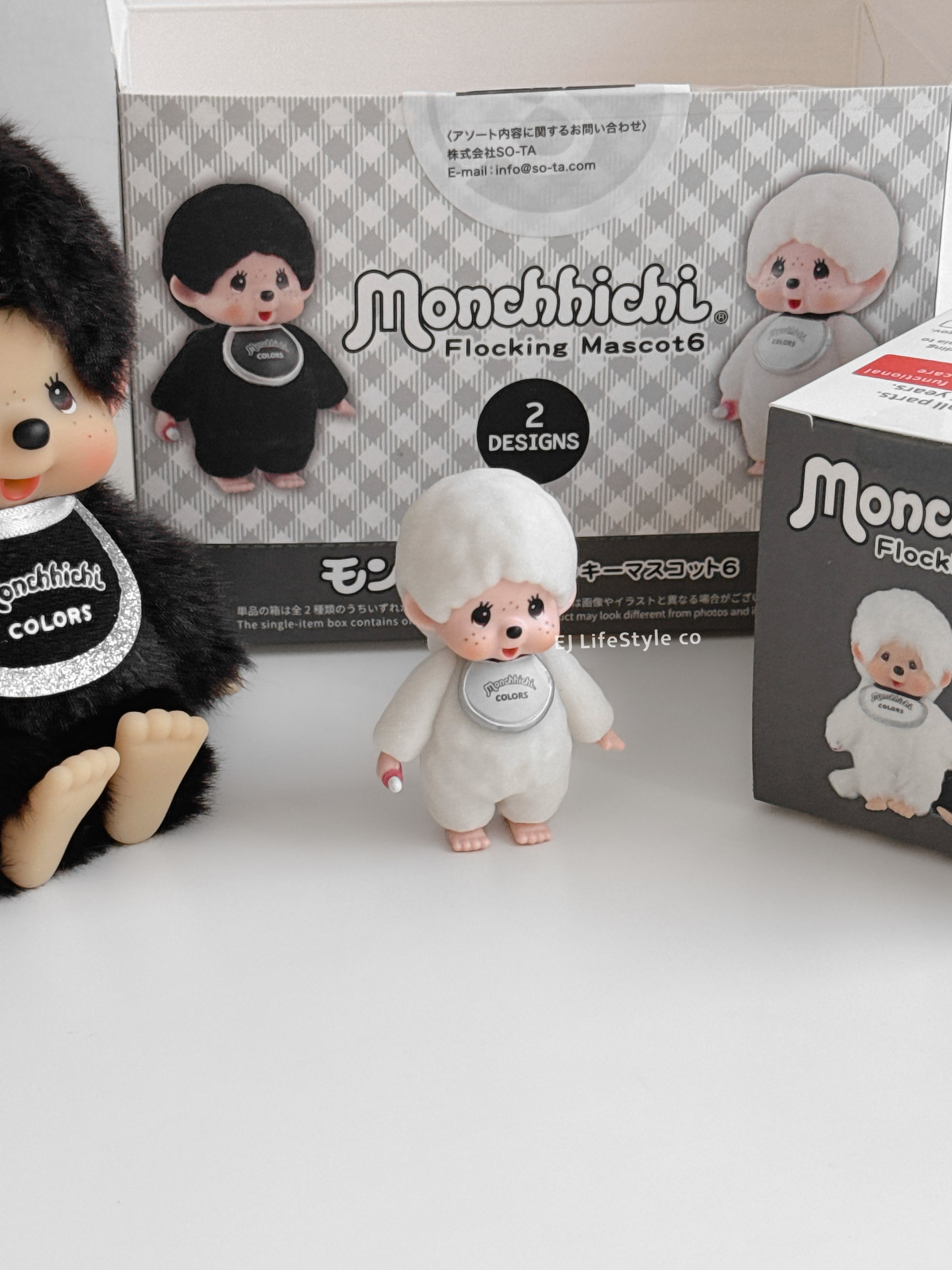 🇯🇵 MONCHHICHI 夢奇奇 蒙奇奇 黑白植絨 公仔盲盒 第六彈 / 現貨