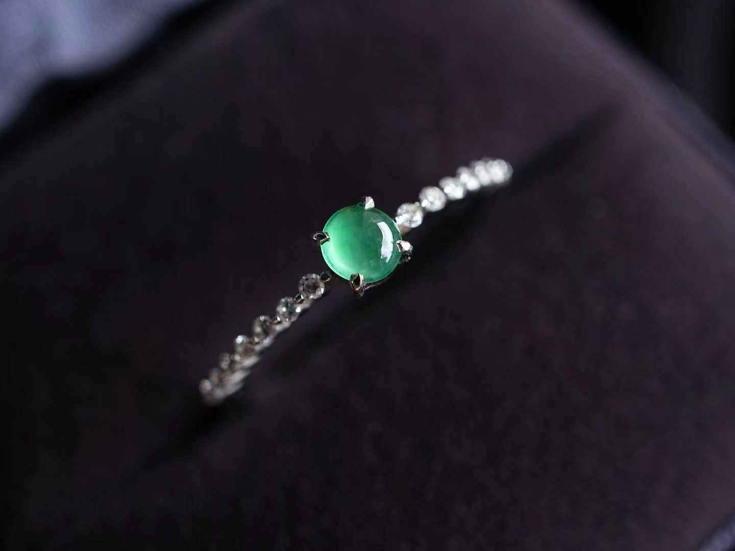 翡翠冰綠排戒,天然翡翠A玉, 緬甸玉, Jade, Jadeite
