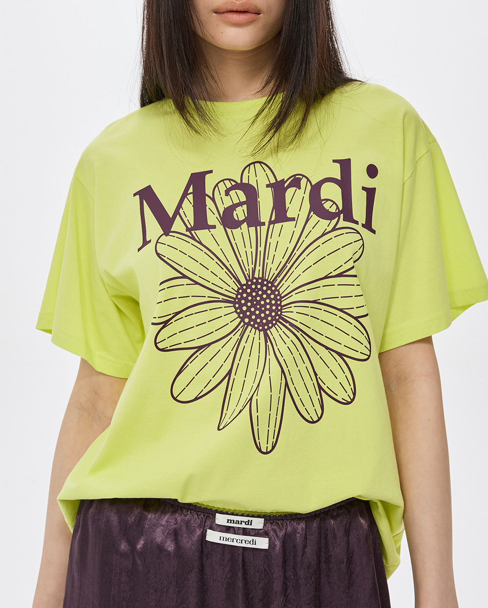 Mardi Mercredi | TSHIRT FLOWERMARDI_YELLOW PLUM