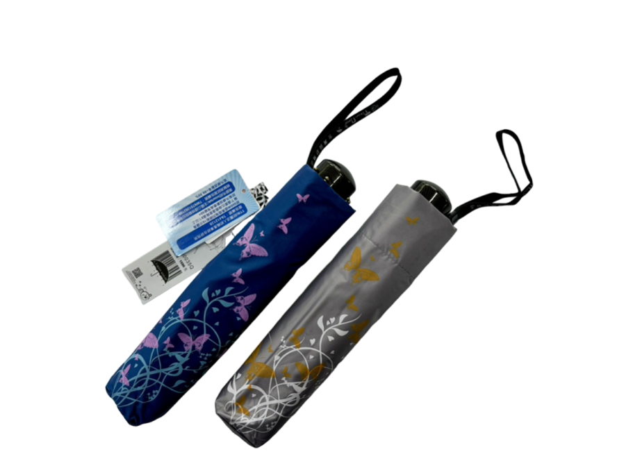 士林總會｜下拉卡式三折傘（蝶之舞）抗UV /降溫8℃