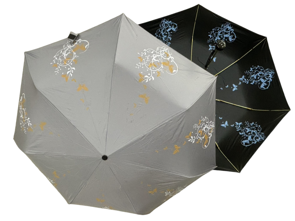 士林總會｜下拉卡式三折傘（蝶之舞）抗UV /降溫8℃