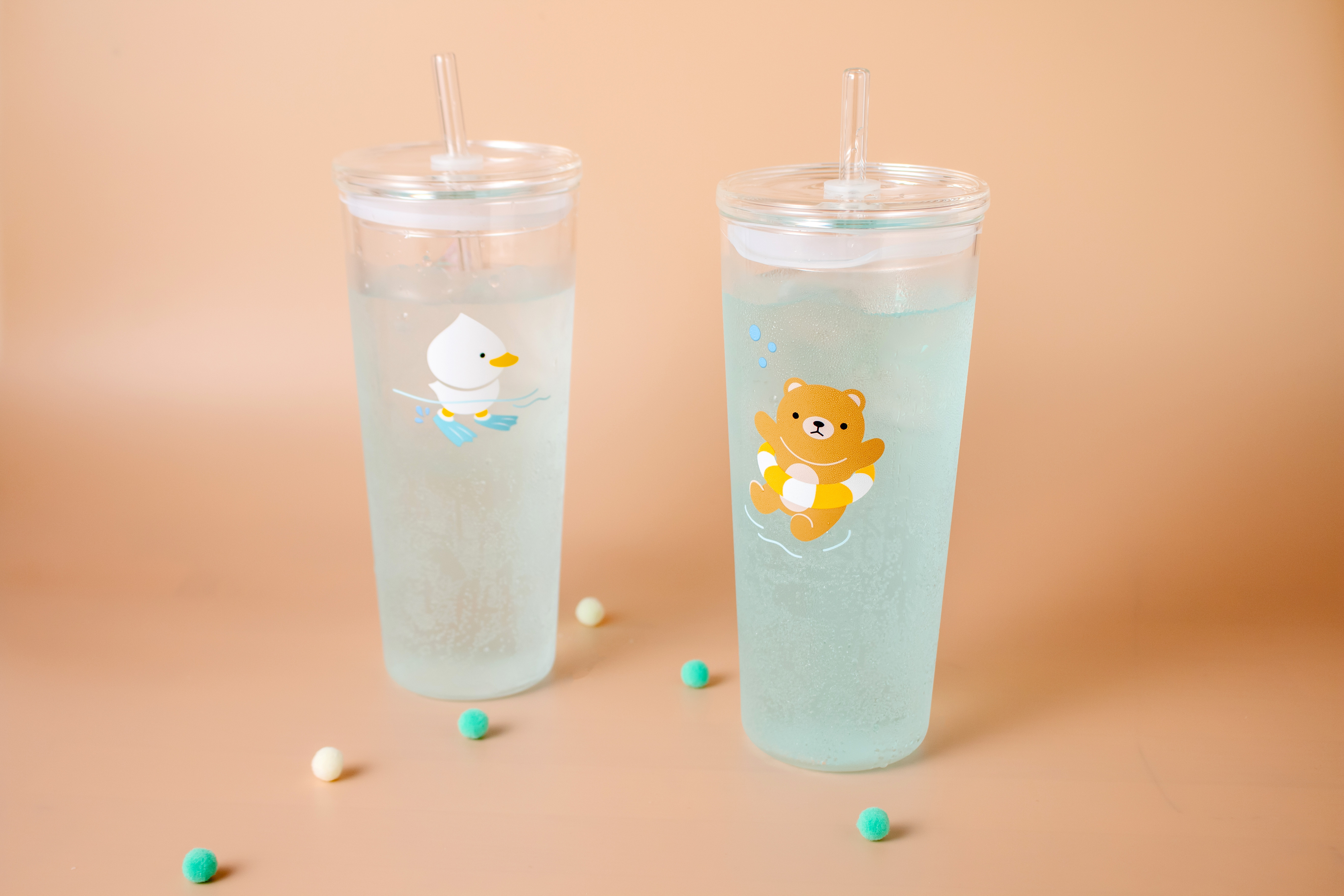 好玻-玻璃變色吸管杯