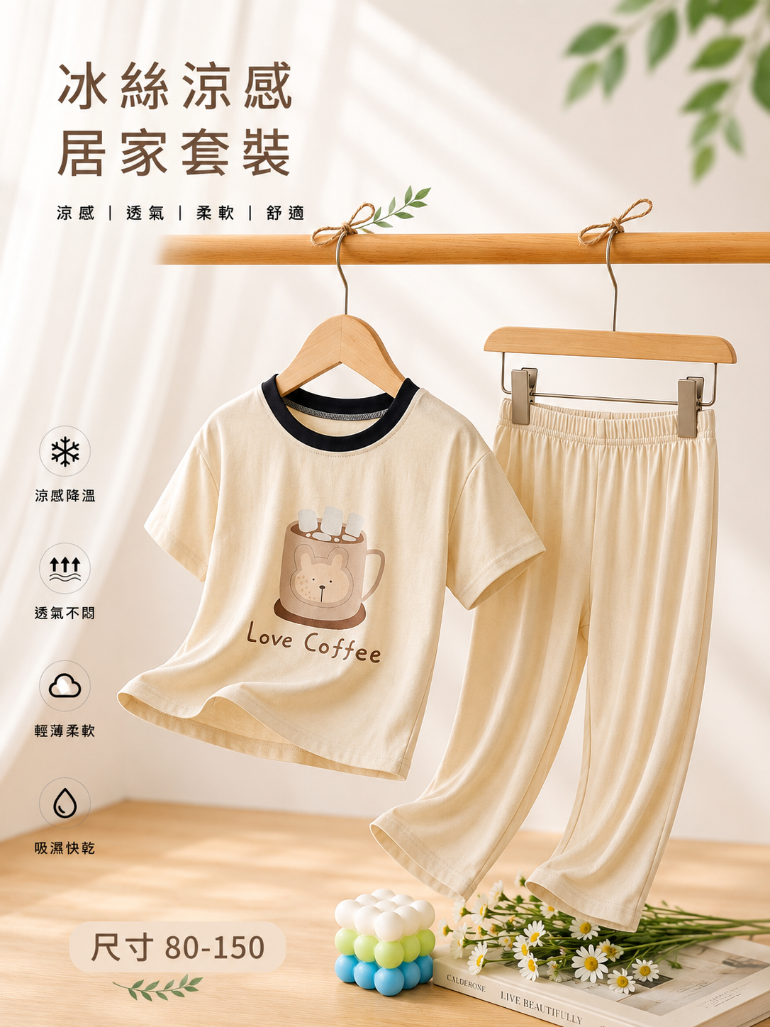 暖熊咖啡 涼感居家套裝
