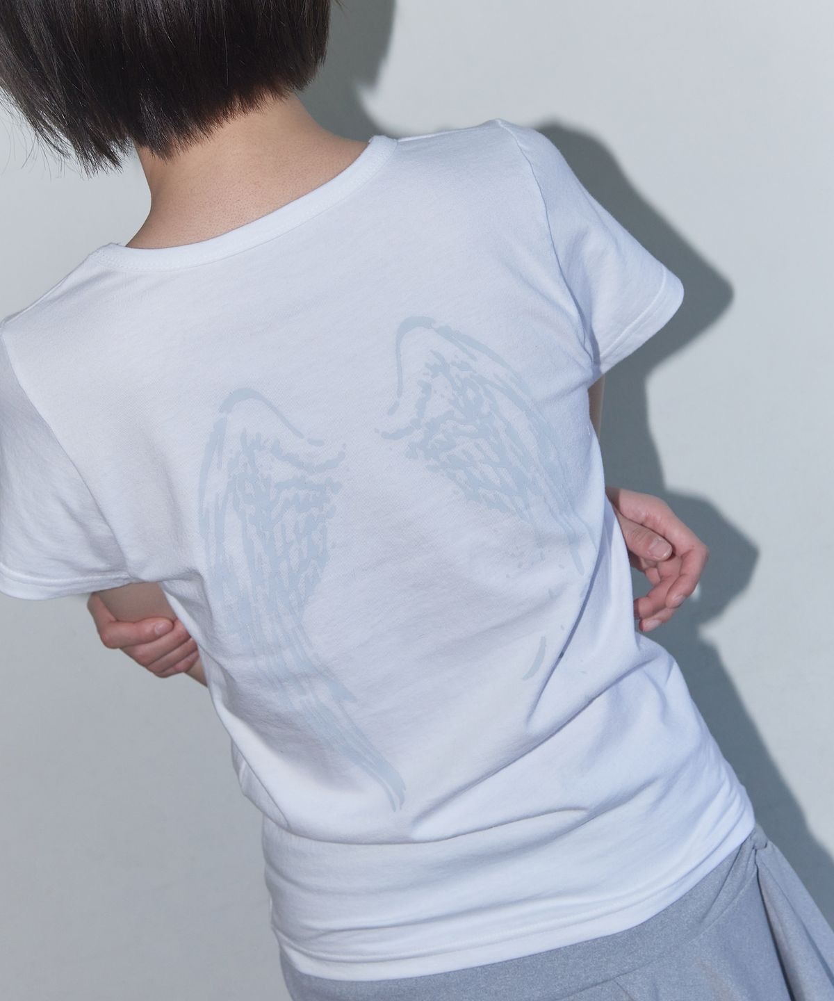 【6/19 - 6/21 /週末優惠】韓國代購 FANCY CLUB 天使 翅膀 Rebirth Of Heaven Crop Tee 修身上衣 短袖Tee 多款可選