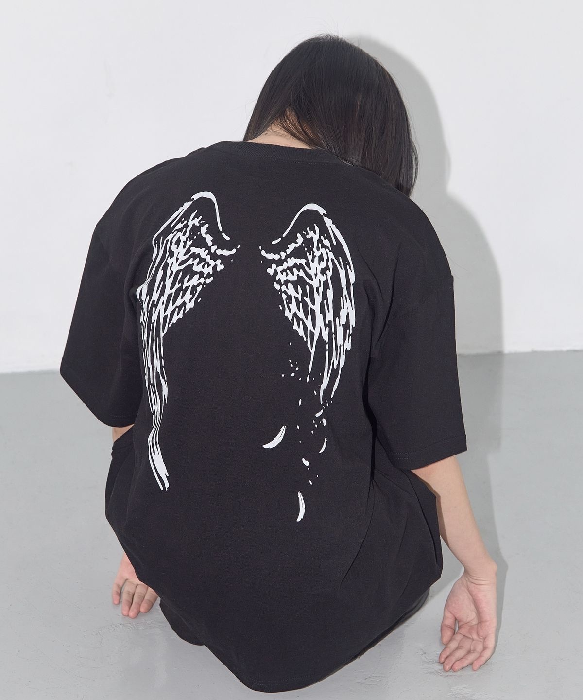 【6/19 - 6/21 /週末優惠】韓國代購 FANCY CLUB 天使 翅膀 Rebirth Of Heaven Crop Tee 修身上衣 短袖Tee 多款可選