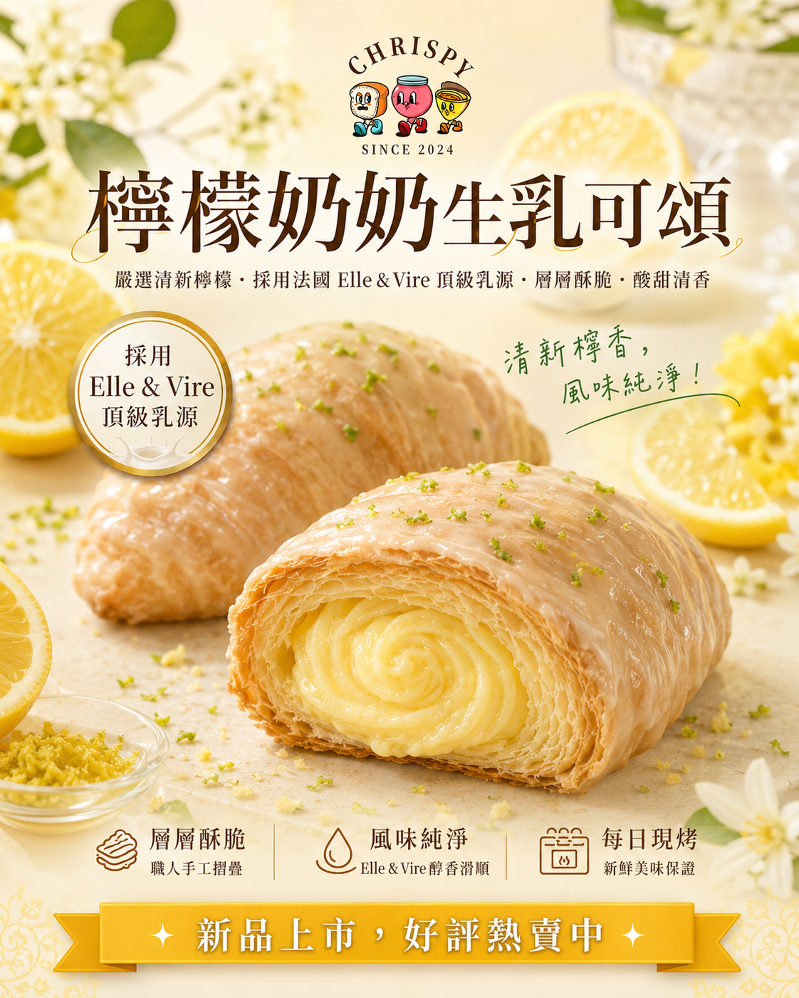 檸檬奶奶生乳可頌💖