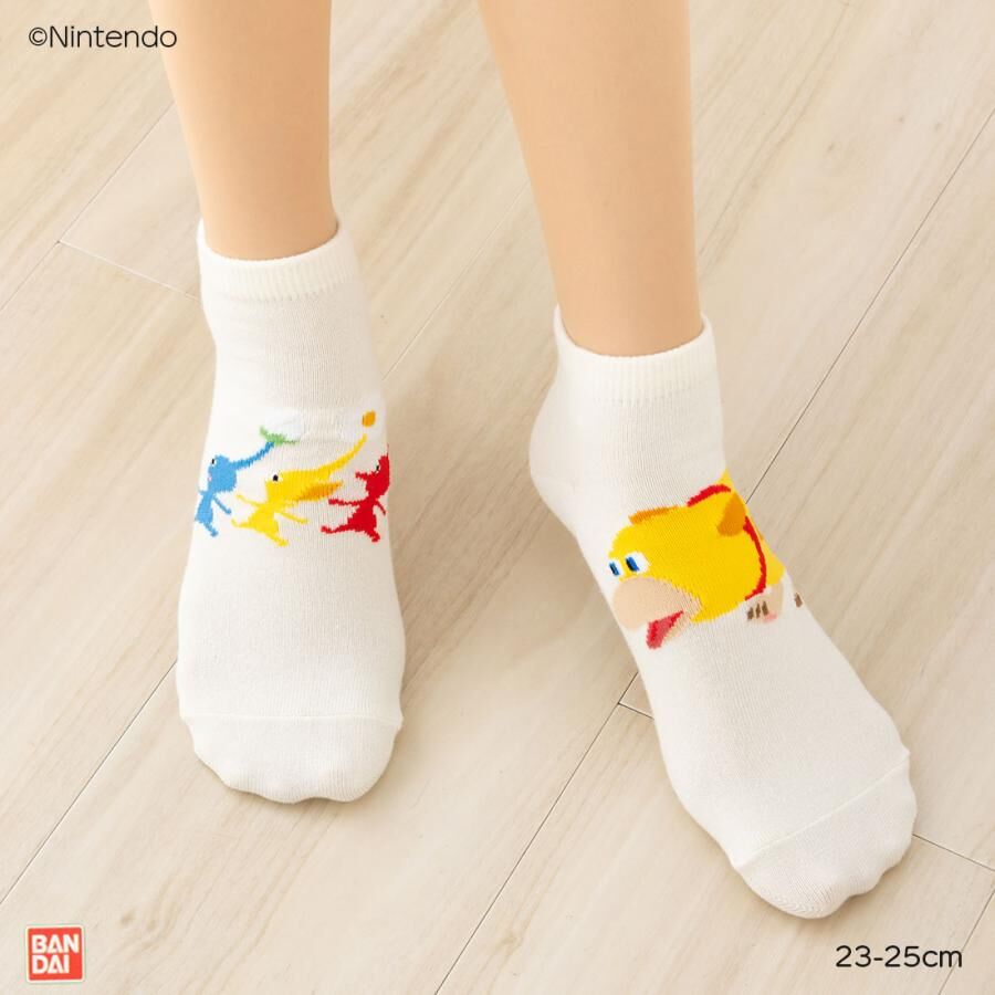 Nintendo Pikmin Ankle Socks (Ivory) (23-25cm)