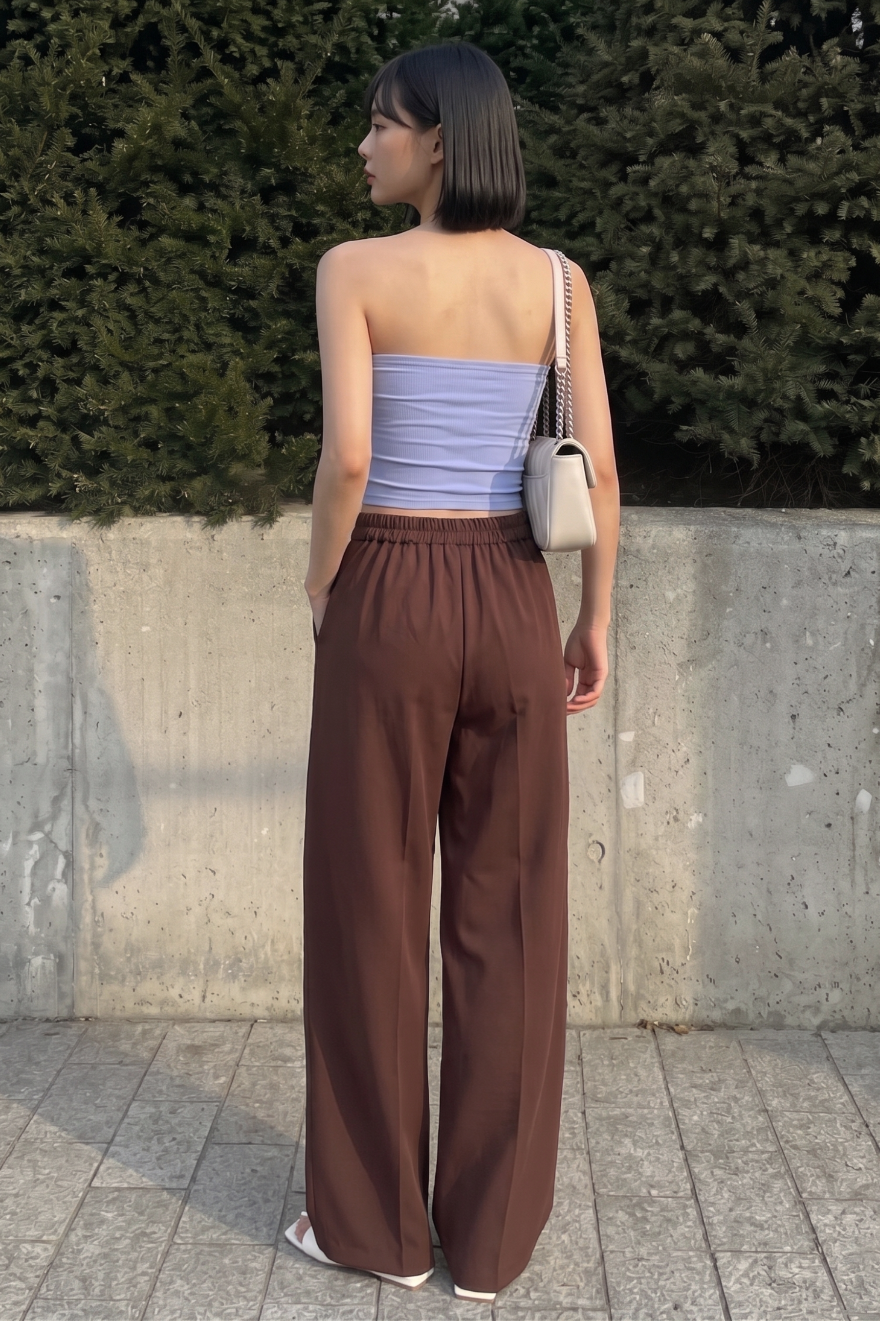 Souple Essentiel A-Line Pleated Wide-Leg Trousers