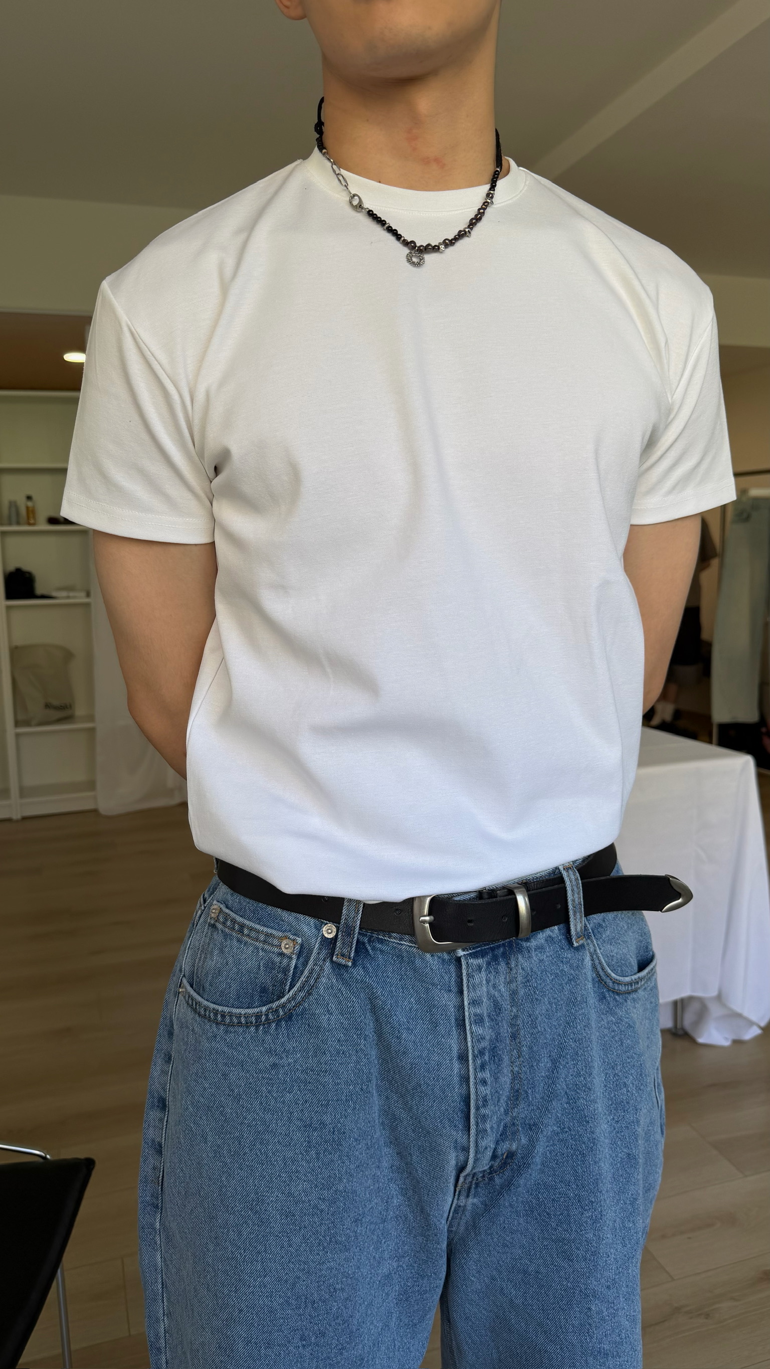 極簡方型牛皮皮帶