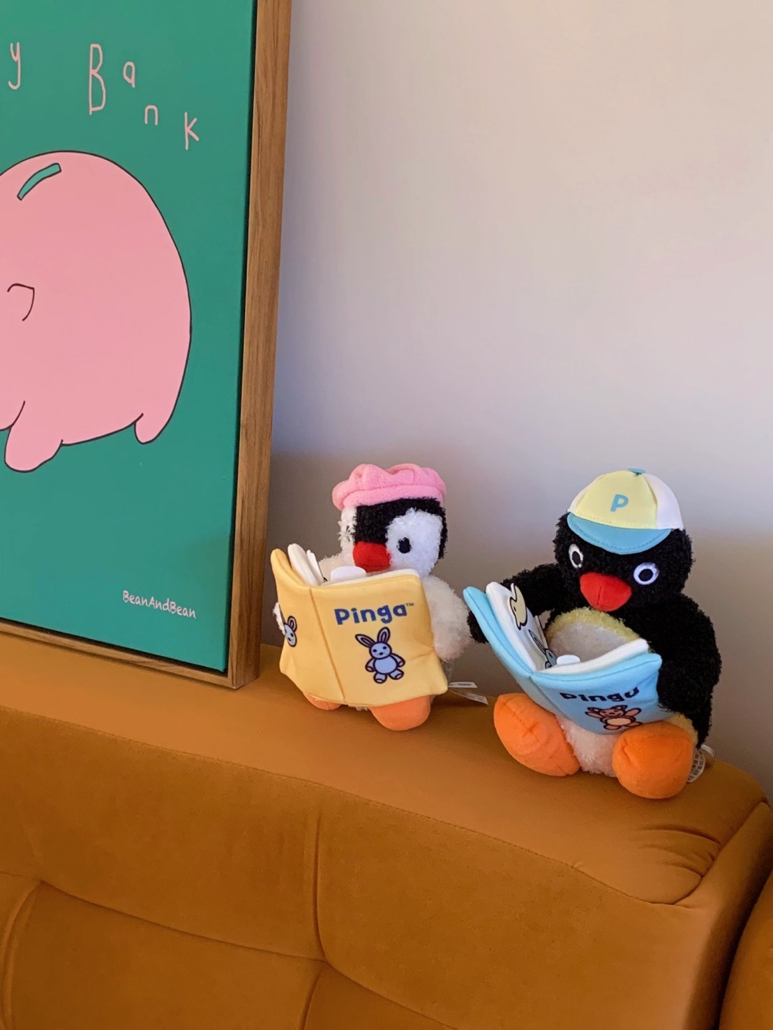 正版授權 企鵝家族 PINGU 讀書系列 毛絨掛件
