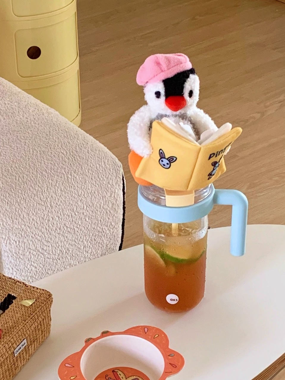 正版授權 企鵝家族 PINGU 讀書系列 毛絨掛件