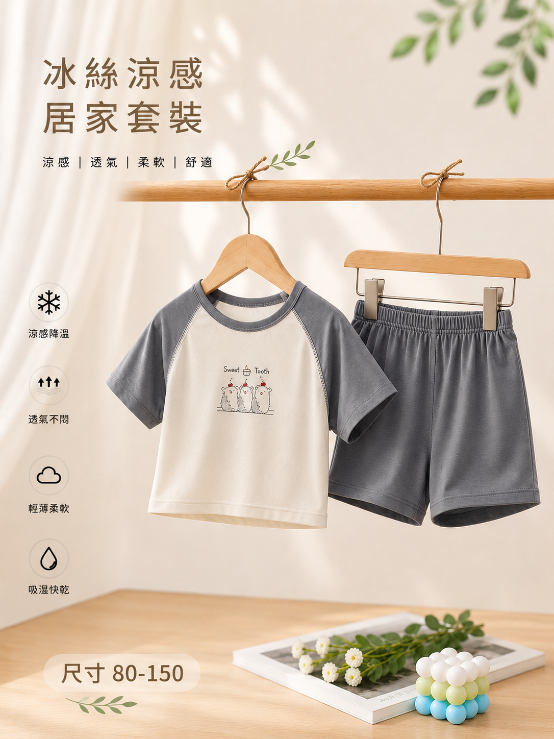 蘋果三兄弟 涼感居家套裝