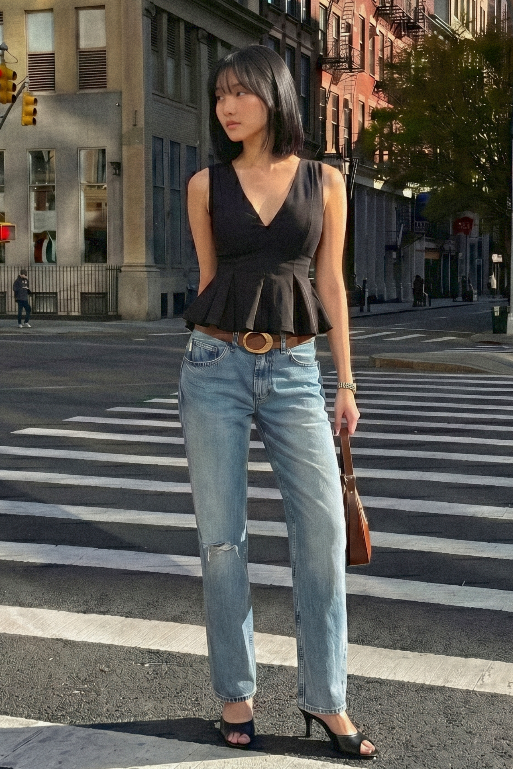 Souple Forme_Slim V-Neck Wave Top