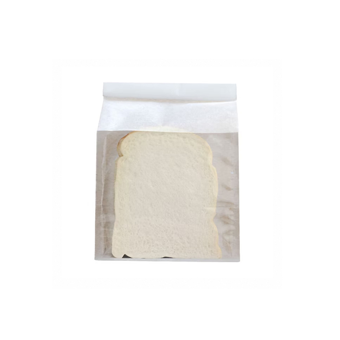 鐵絲捲邊吐司袋 白棉 50入/包 16x26x13cm【4-21626-1】