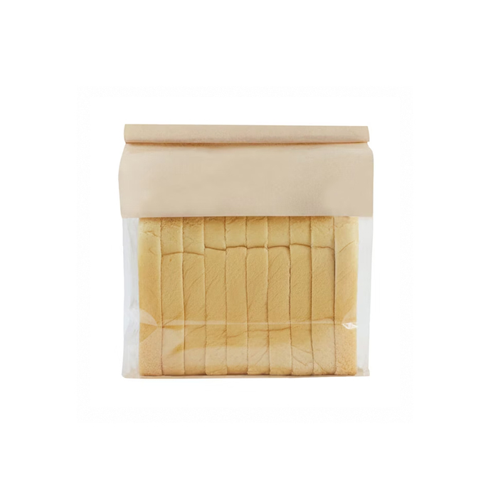 鐵絲捲邊吐司袋 茶棉 50入/包 22x28x11cm【4-22228-2】