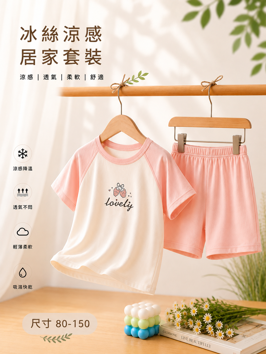 粉粉草莓 涼感居家套裝