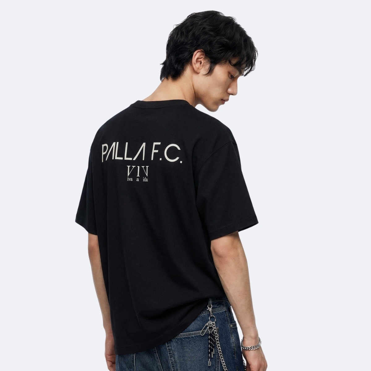 男裝復古 PALLA F.C. 寬鬆落肩全棉T裇