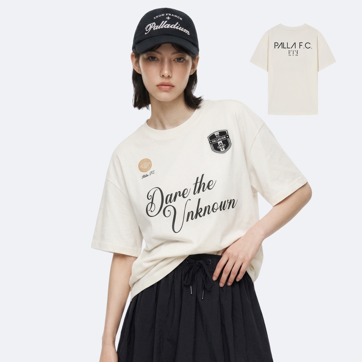 男裝復古 PALLA F.C. 寬鬆落肩全棉T裇