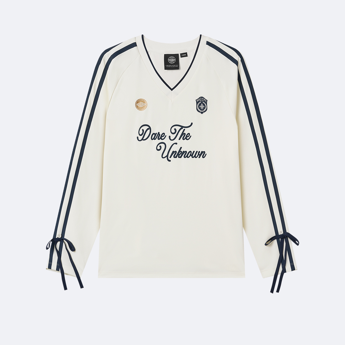女裝復古 PALLA F.C. 寬鬆落肩V領長袖T裇