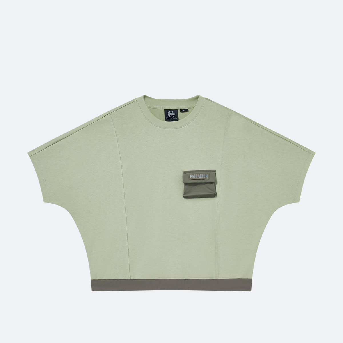 女裝 PALLADIUM LOGO 寬鬆落肩立體前袋T裇