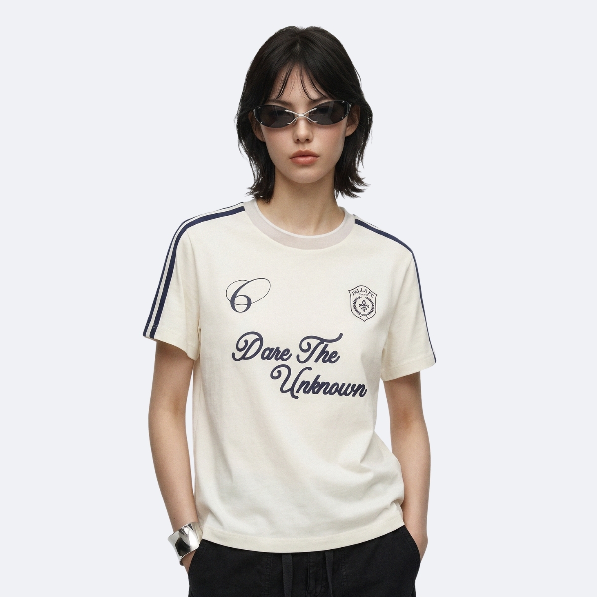 女裝復古 PALLA F.C. 側面條紋T裇