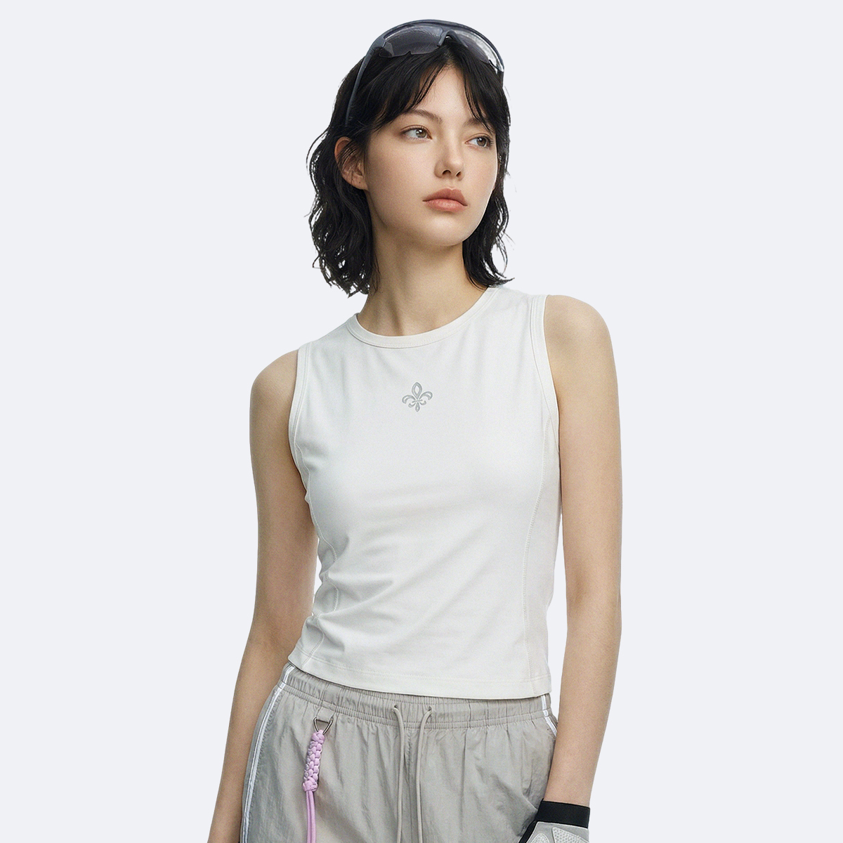女裝鳶尾花 LOGO 吸濕速乾背心