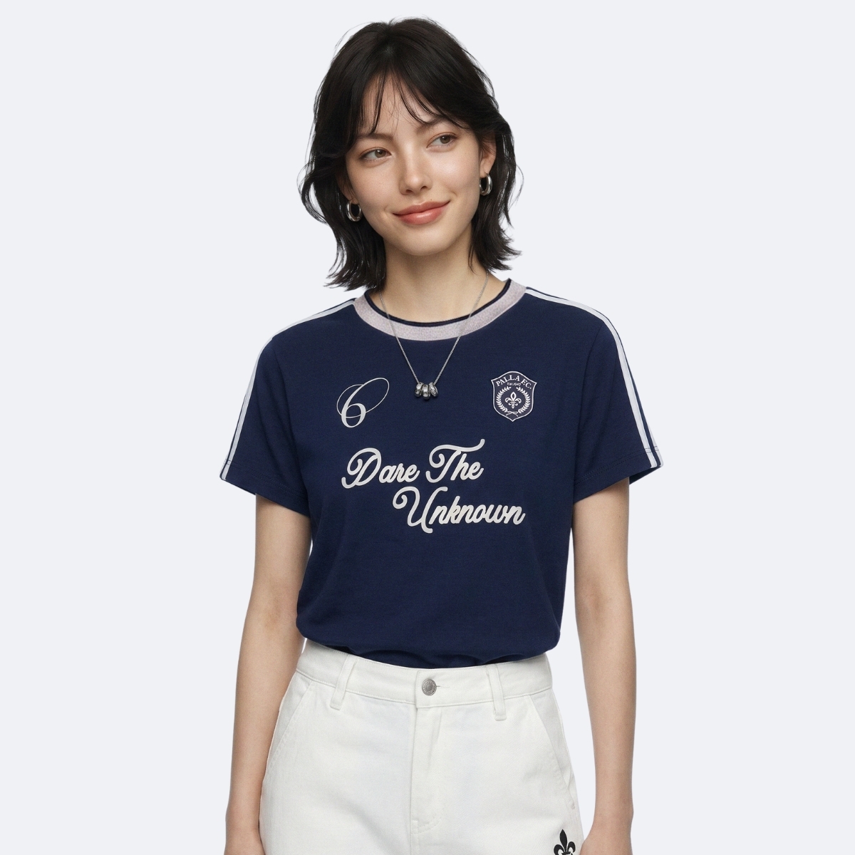 女裝復古 PALLA F.C. 側面條紋T裇