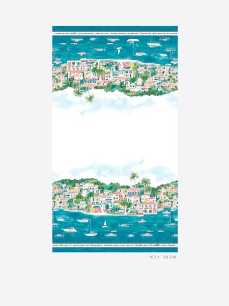 1VG0617-138 [VILAGALLO] 地中海海岸印花圍巾 #33526 (EU)
