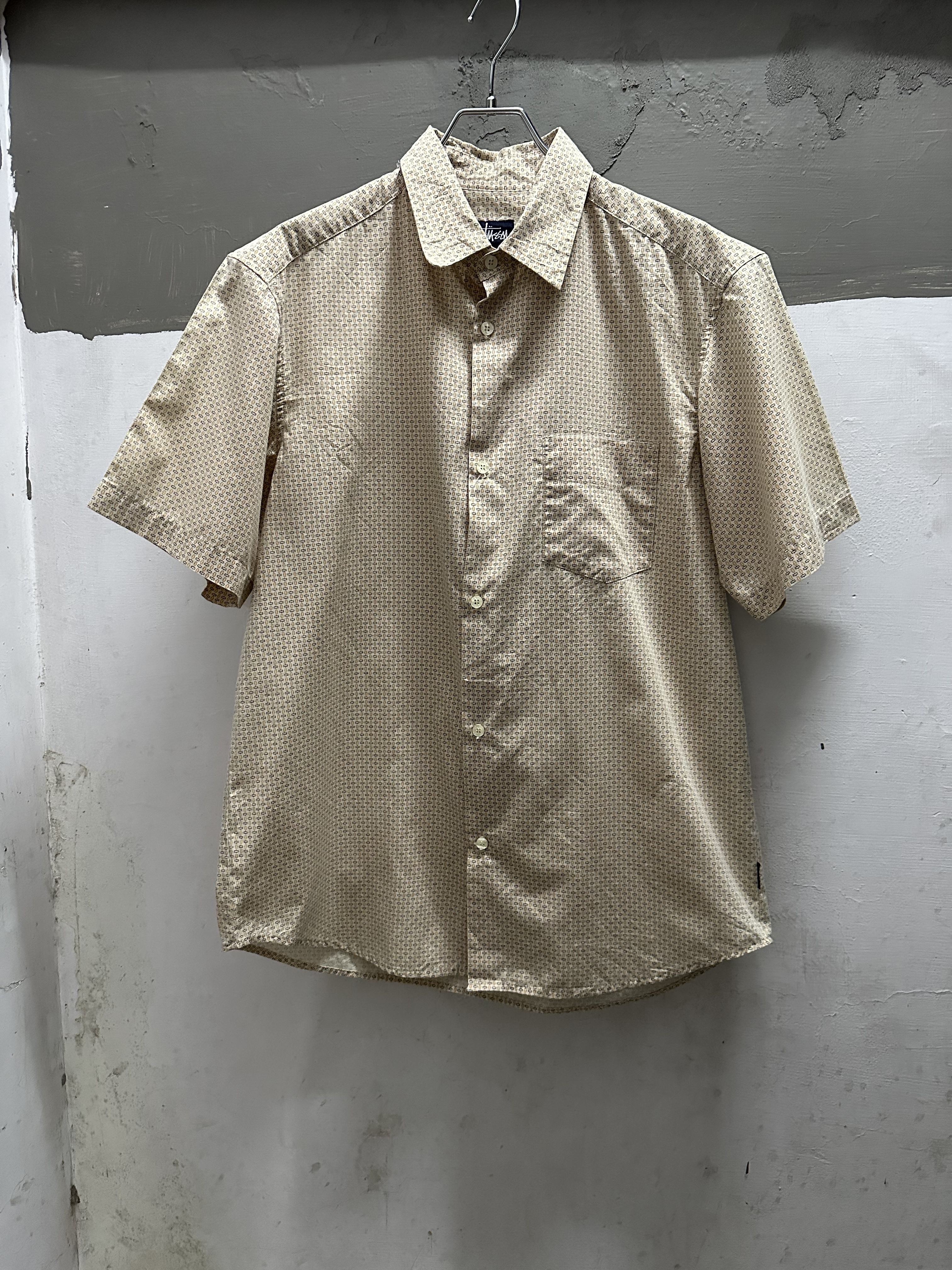 00’s Stussy Pattern S/S Shirt (MADE IN USA)