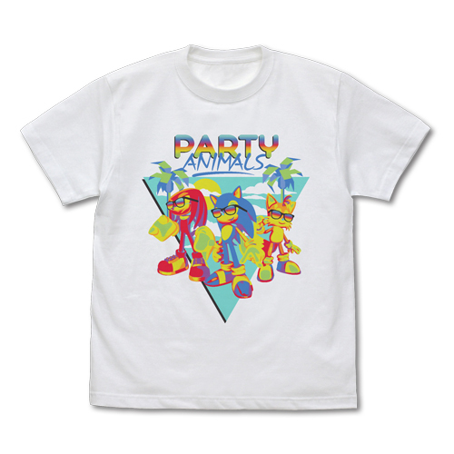 ｿﾆｯｸ PARTY ANIMALS ﾌﾙｶﾗｰTｼｬﾂ/WHITE COSPA 062926