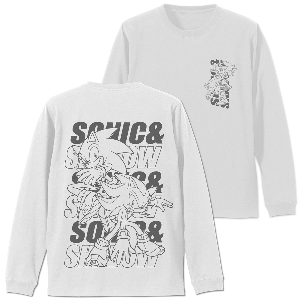 SONIC&SHADOW 袖ﾛﾝｸﾞｽﾘｰﾌﾞTｼｬﾂ/WHITE COSPA 062926