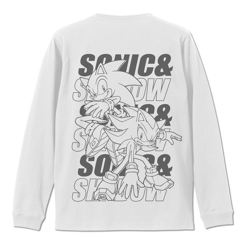 SONIC&SHADOW 袖ﾛﾝｸﾞｽﾘｰﾌﾞTｼｬﾂ/BLACK COSPA 062926