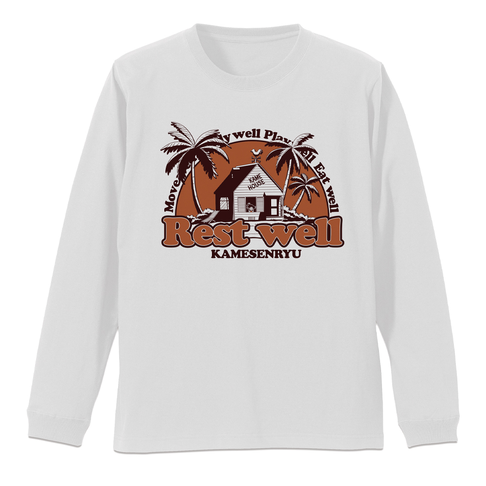 ｶﾒﾊｳｽ 袖ﾘﾌﾞﾛﾝｸﾞｽﾘｰﾌﾞTｼｬﾂ/WHITE COSPA 062926