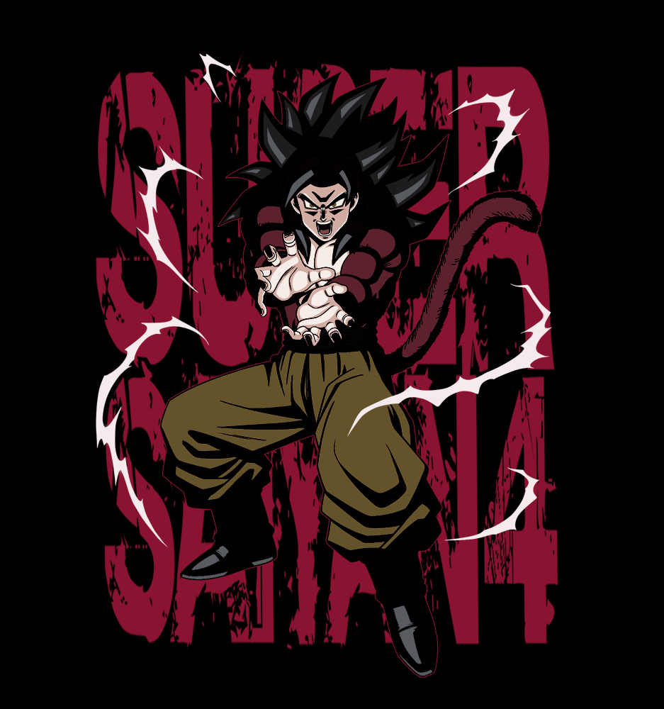 超ｻｲﾔ人4 孫悟空 Tｼｬﾂ/BLACK COSPA 062926