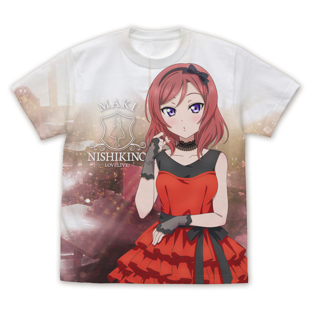 描き下ろし 西木野真姫 ﾌﾙｸﾞﾗﾌｨｯｸTｼｬﾂ ﾊﾟｰﾃｨｰﾄﾞﾚｽ2024/WHITE COSPA 062926