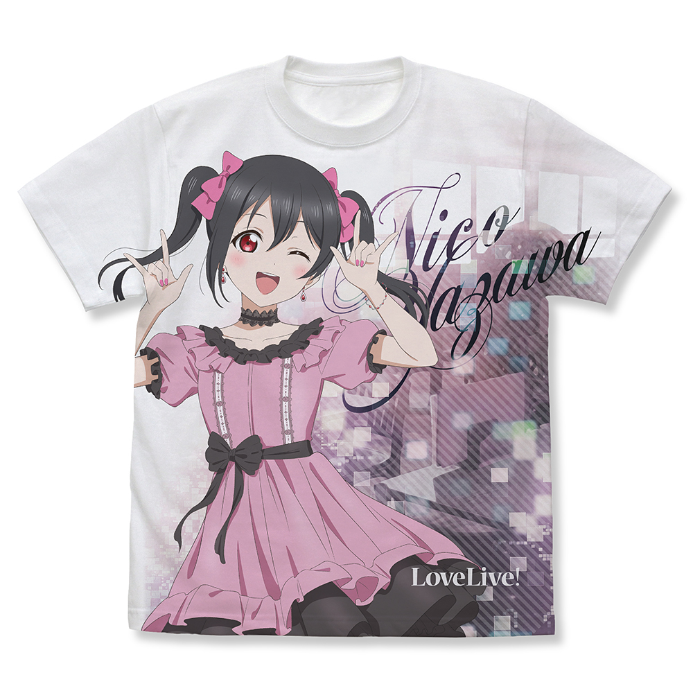 描き下ろし 矢澤 にこ ﾌﾙｸﾞﾗﾌｨｯｸTｼｬﾂ ﾊﾟｰﾃｨｰﾄﾞﾚｽ2025/WHITE COSPA 062926