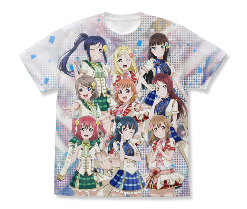 Aqours ﾌﾙｸﾞﾗﾌｨｯｸTｼｬﾂ/WHITE COSPA 062926
