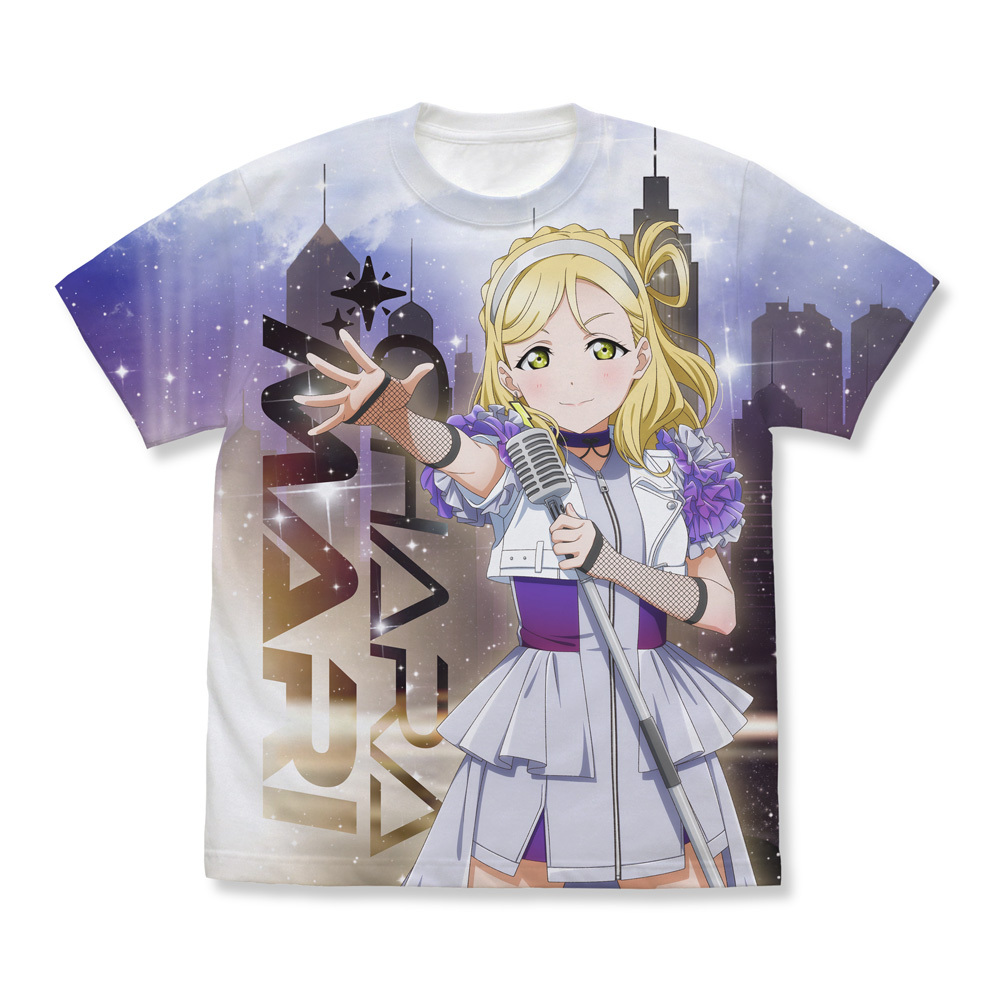 描き下ろし 小原鞠莉 ﾌﾙｸﾞﾗﾌｨｯｸTｼｬﾂ ｿﾛｺﾝｻｰﾄver./WHITE COSPA 062926