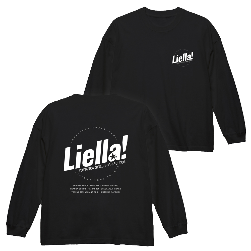 Liella! ﾋﾞｯｸﾞｼﾙｴｯﾄ ﾛﾝｸﾞｽﾘｰﾌﾞTｼｬﾂ/BLACK COSPA 062926