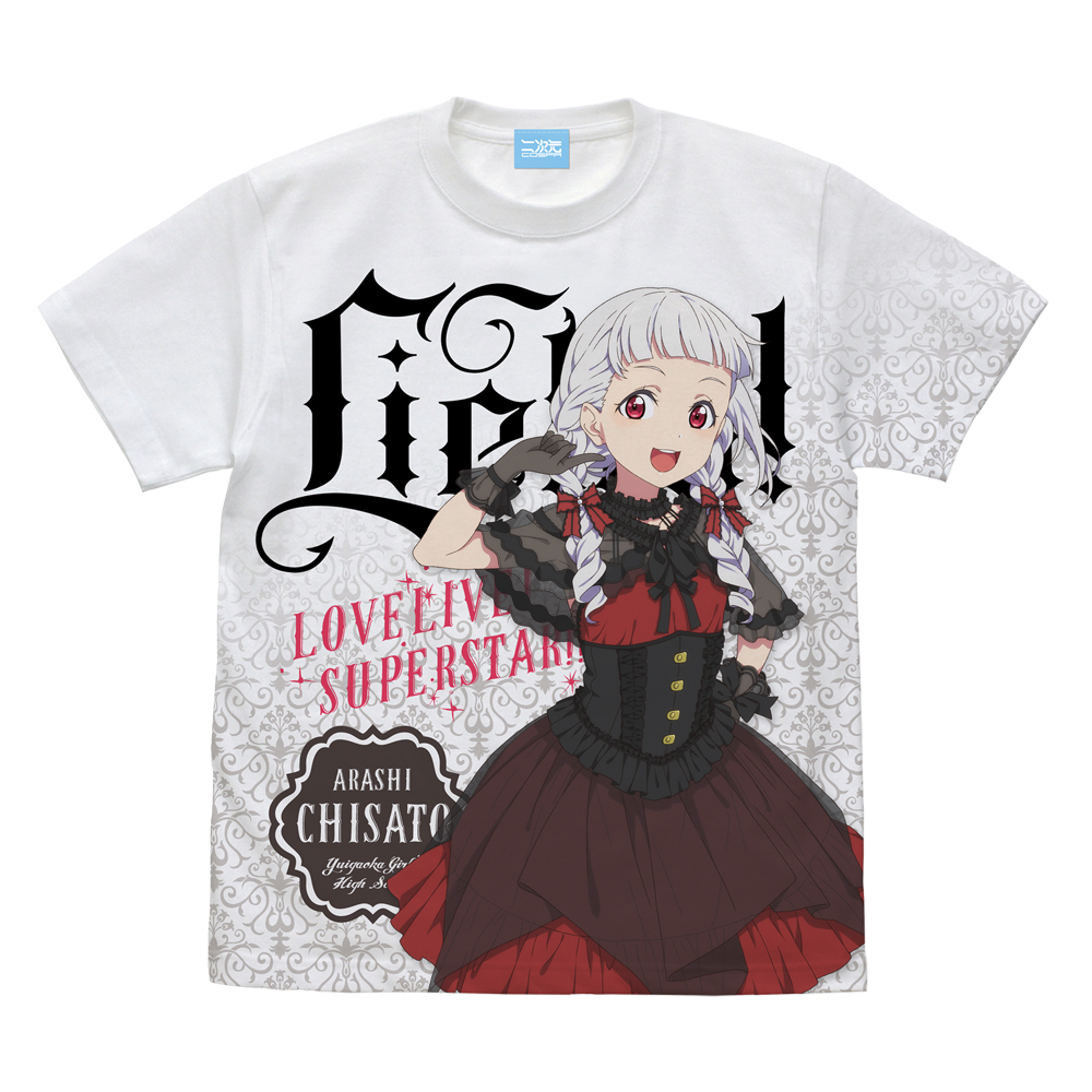 描き下ろし 嵐 千砂都 ﾌﾙｸﾞﾗﾌｨｯｸTｼｬﾂ ﾛﾘｰﾀﾌｧｯｼｮﾝ/WHITE COSPA 062926